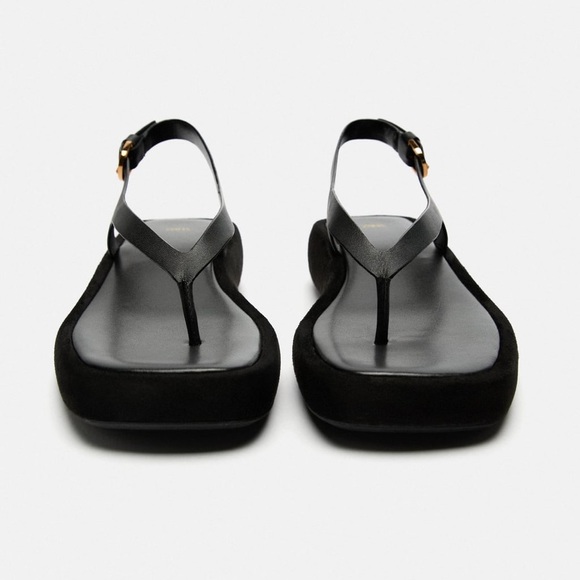 8. LEATHER WEDGE SANDALS size 39 - Picture 8 of 12